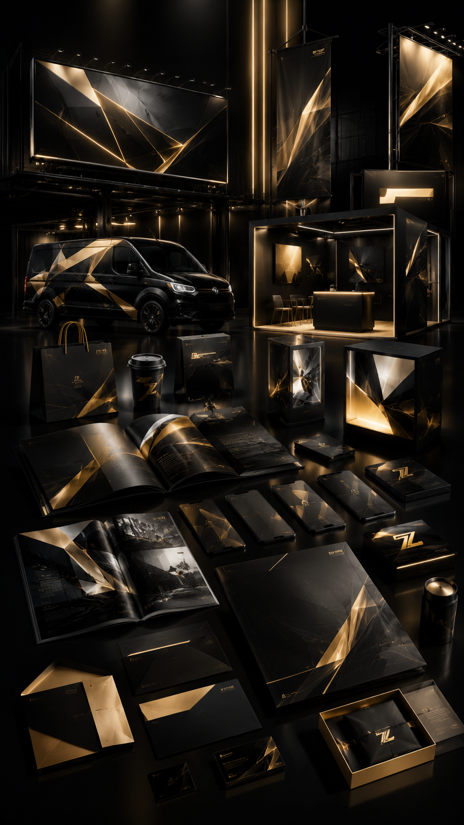 Advertising materials showcase